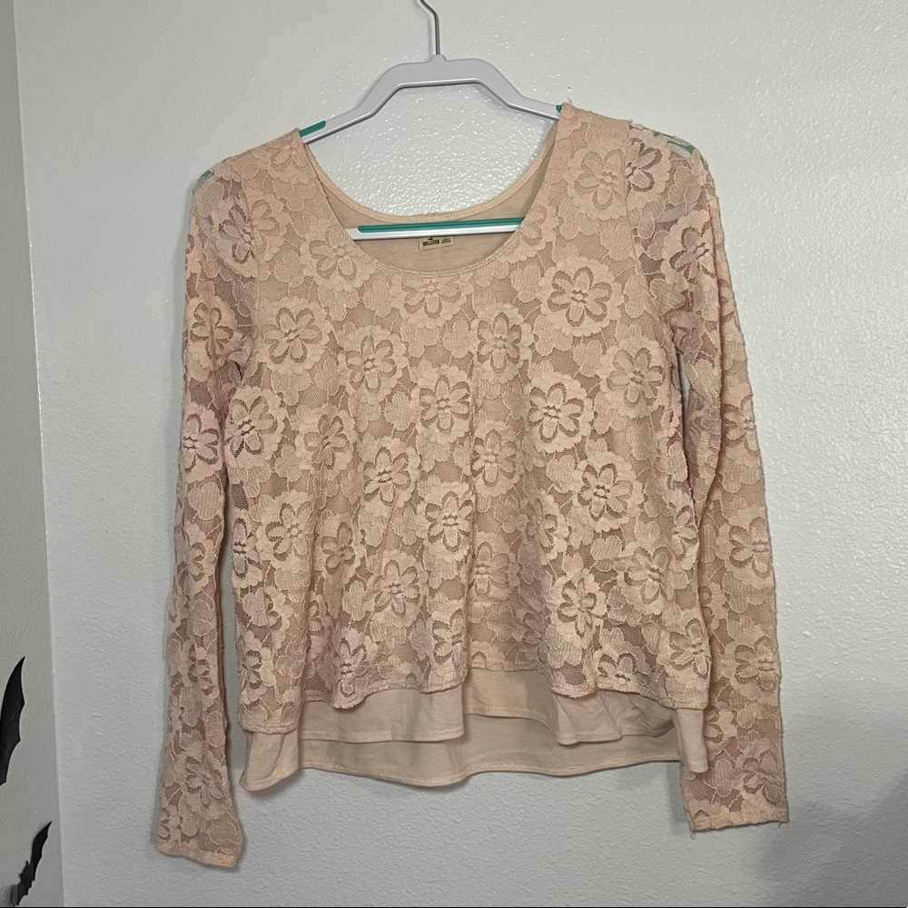 Lace long sleeved shirt